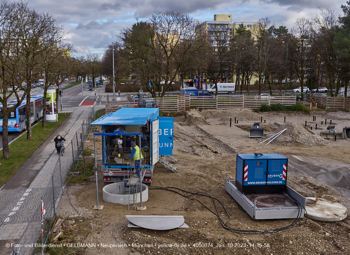 10.01.2023 - Baustelle an der Quiddestraße Haus für Kinder in Neuperlach